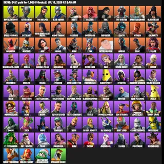 Fortnite Account 94 Skins: Royale Knight | Elite Agent | The Reaper | Blue Squire | Drift | Valeria | Era | The Visitor...