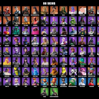 Fortnite Account 98 Skins: Menace | The Imagined | Midas | Mandalorian | Gear Specialist Maya | Zeus | Raz | Hades...