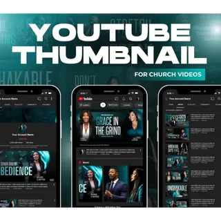 15-in-1 YouTube Thumbnail Template Pack for Churches | Solo Sermons, Guest Talks, Podcasts, and Events