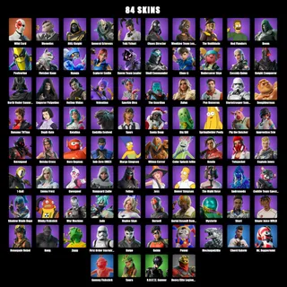 Fortnite Account 84 Skins: Wild Card | Meowdas | Blitz Knight | General Grievous | Yuki Yubari | Chaos Director...