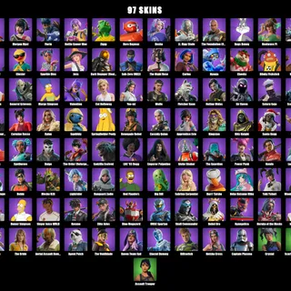 Fortnite Account 97 Skins: Superman | Morgan Myst | Florin | Battle Gamer Mae | Ziggy | Hero Baymax | Dasha...
