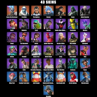 Fortnite Account 43 Skins: Renzo the Destroyer | Frostbite | The Ageless | Nezumi | Era | Doom | Adam Smasher | Dusty...