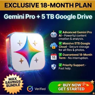 18-Month Gemini Pro + 5TB Google Drive | Activation Link 🚀