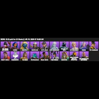 Fortnite Account 19 Skins: The Order (Reforged) | Carina | Squibbly | Carter Wu | Elite Jules | Lady Windfrost...