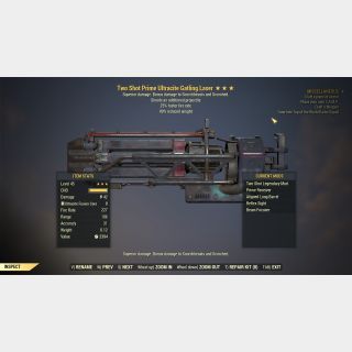 Gatling Laser Ultracite Bundle Faster Fire Rate Bundle (AA25,TS25,V25,B25)