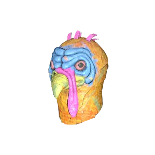 Fasnacht Glowing Turkey Mask