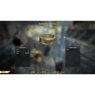 Wedding RING (+2 strength)(weapon 20% Weights)(5% Accuracy With Guns) [Legendary Outfit]