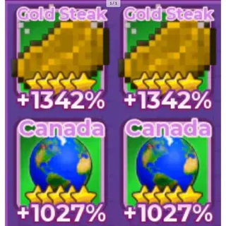 2X 5 STAR GOLD STEAK 1342% // 2X 5 C