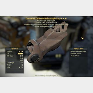 (Without Account Sharing) Overeater's hellcat(5ap)(weapon weight reduced)(power armor)