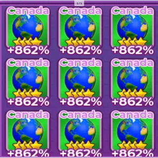 9X 4 STAR CANADA 862% - +1 SPEED KEY