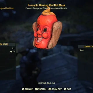 Glowing Red Hot Mask