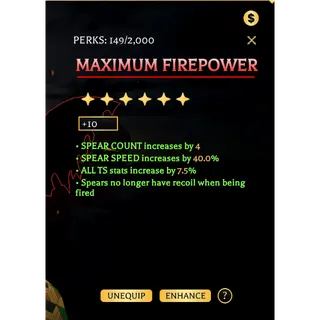Maximum Firepower +10 Mytical Perk | Attack On Titan Revolution (AOTR) | Cheapest Offer