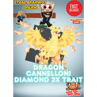 Dragon Cannelloni | Diamond Mutation 3x Trait - 2.8 B/s | Steal A Brainrot | Fast Delivery