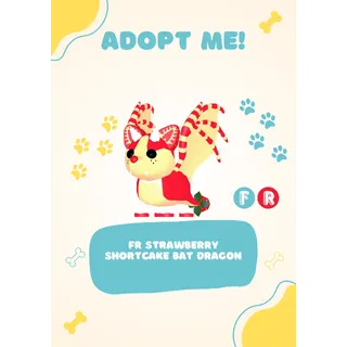 Strawberry Shortcake Bat Dragon FR | Adopt Me! (ROBLOX) | Cheapest Offer