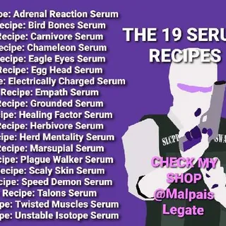All 19 Serum Recipes