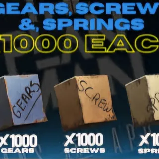 1k Screws Springs Gears