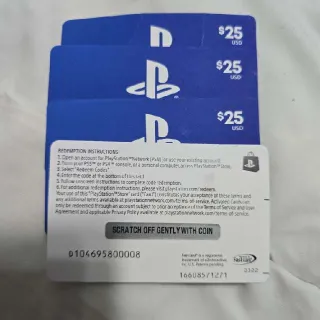 $25.00 PlayStation Store