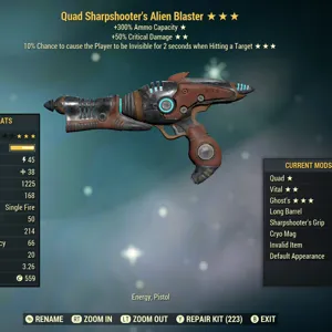 Nw Invalid Alien Blaster