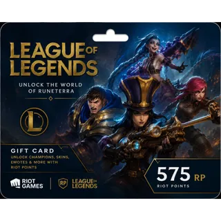 League of Legends 575 RP Gift Card (Instant Delivery)