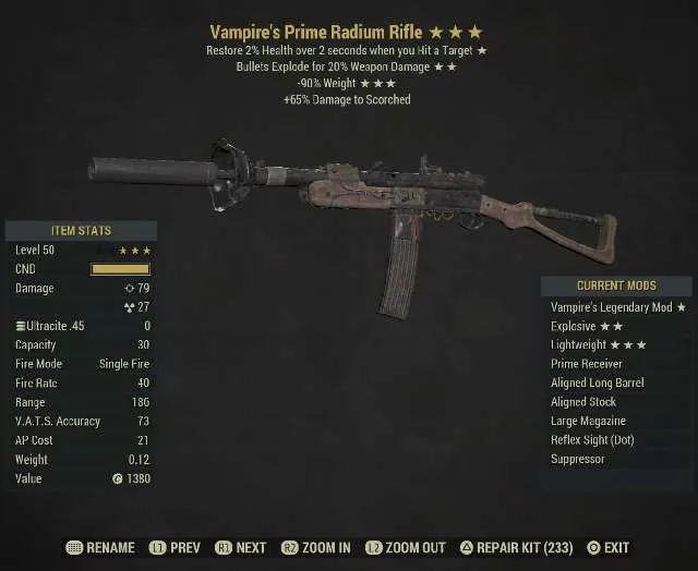Fallout 76 Plans Radium Rifles V/E/90 Radium Rifle - Fallout 76 Game Items - Gameflip