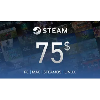 $75.00 USD Steam - USA