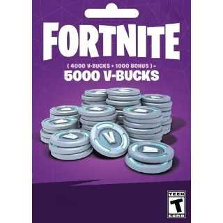 Fortnite - 5000 V-Bucks Gift Card Key GLOBAL