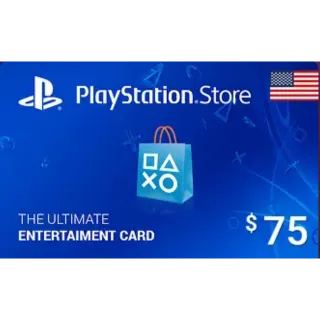 $75.00 USD PlayStation Store