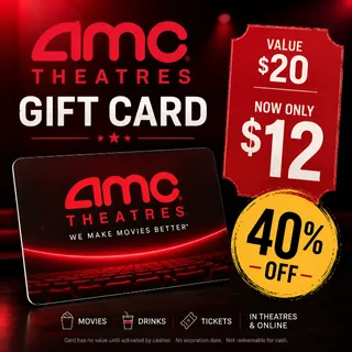 amctheatres Gift Card 20$ for only 12$ | 40% OFF | AMC GiftCard