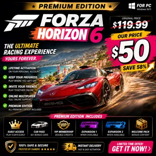 Forza Horizon 6 Premium Edition PC + ALL DLC | Lifetime Activation | Personal Account | Online Multiplayer | $50