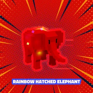 RAINBOW HATCHED ELEPHANT
