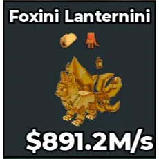 GOLD FOCXINI LANTERNINI (WITH ZOMBIE AND TACO TRAIT)