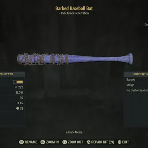 Indigo Baseball Bat