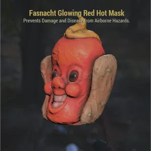 4x Glowing Red Hot Mask