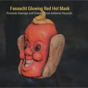 Glowing Red Hot Mask
