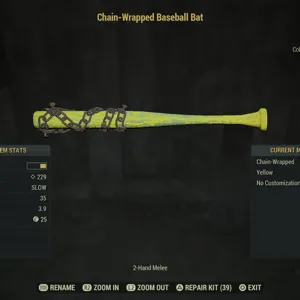 Yellow Baseball Bat