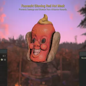 Glowing Red Hot Mask