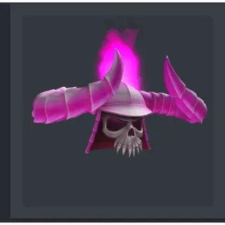 Flaming Pink Horned Helmet