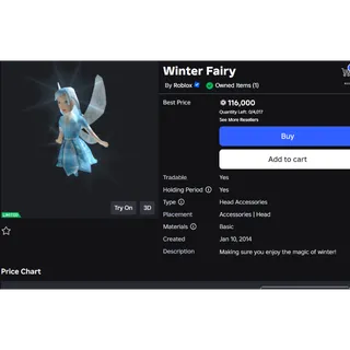 Winter Fairy Roblox Limited