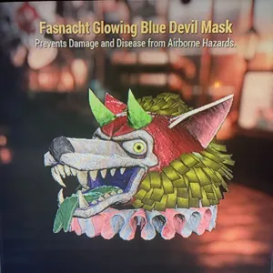 Glowing Blue Devil mask