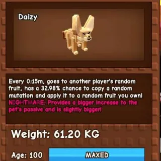 NIGHTMARE FENNEC 60KG - GROW A GARDEN