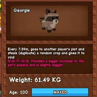NIGHTMARE RACCOON 60KG - GROW A GARFEN