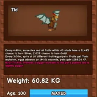 NIGHTMARE COCKATRICE 60KG - GROW A GARDEN