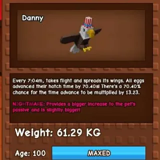 NIGHTMARE BALD EAGLE 60KG - GROW A GARDEN