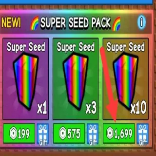 10X SUPER SEED - GROW A GARDEN