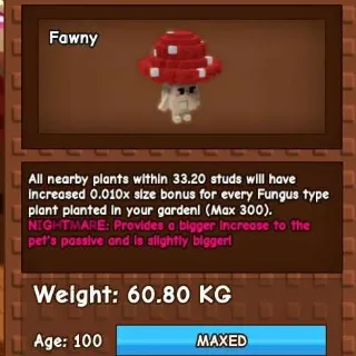 NIGHTMARE SHROOMIE 60KG - GROW A GARDEN