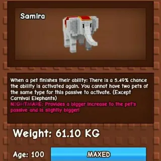 NIGHTMARE CARNIVAL ELEPHANT 60KG - GROW A GARDEN