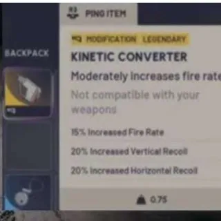 Kinetic Converter MOD