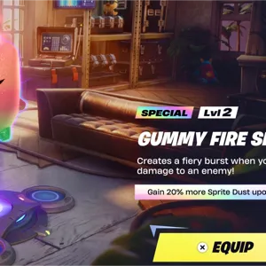 Gummy fire sprite