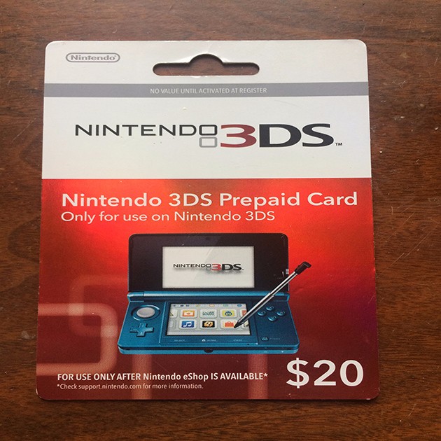 Eshop card hot sale nintendo 3ds