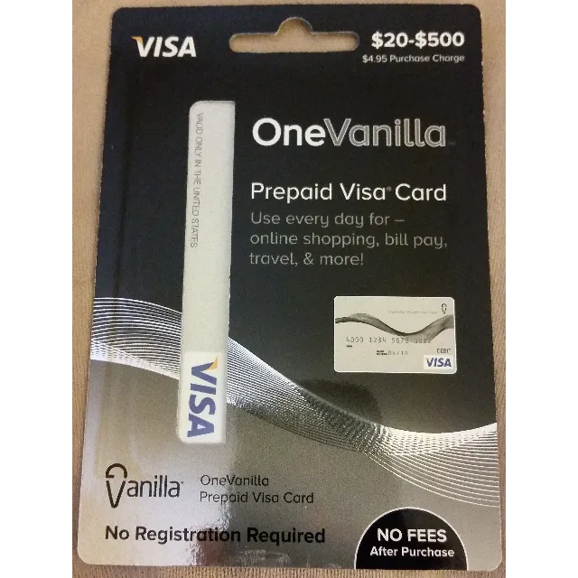 Onevanilla shop visa card